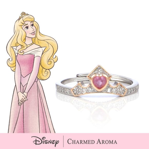 Official Disney Princess Aurora Crown Adjustable Ring, Charmed Aroma - Picture 7 of 8